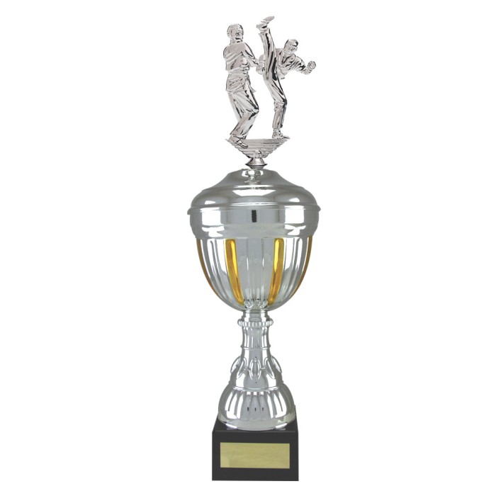AXE KICK METAL TROPHY - AVAILABLE IN 4 SIZES AXE KICK METAL TROPHY - AVAILABLE IN 4 SIZES